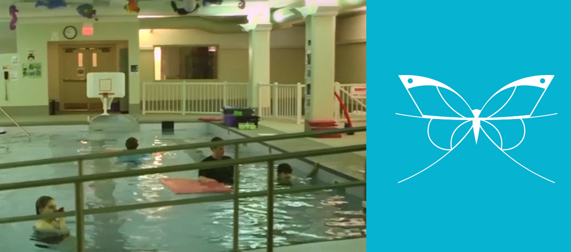 Monarch students with Autism Spectrum Disorder in adaptive swimming lessons